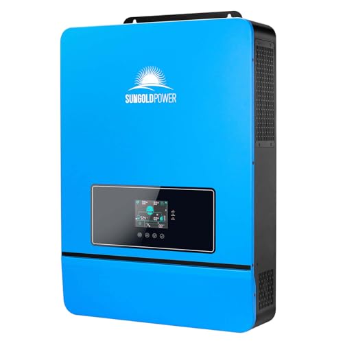 SUNGOLDPOWER 10000W 48V Solar Hybrid Inverter, Built-in 2 MPPT Solar Controllers, Max 200A Battery Charging, AC Input/Output 120V/240V(setable),Pure Sine Wave Inverter(WiFi and BMS COMM) UL1741