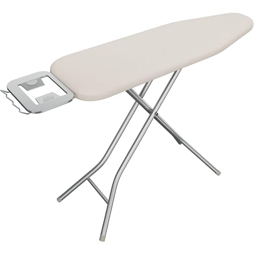 Yaheetech Foldable Ironing Board, Heavy Duty Iron Board with 9 Adjustable Heights, 4 Layer Cover and Safety Iron Rest, 52X14 Compact and Space Saver Iron Board for Home Laundry Room Use, Beige