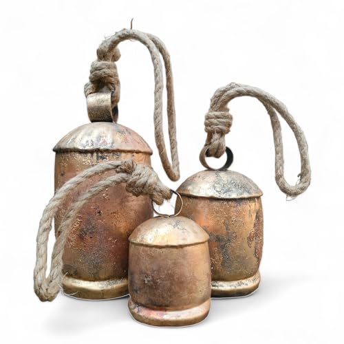 Siddhivinayak Overseas Set of 3 Metal Christmas Bells