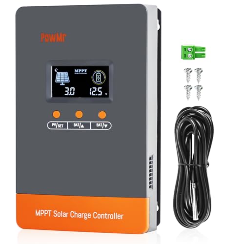 100A MPPT Solar Charge Controller 12V/24V/48V Auto, MPPT Solar Controller 100 Amp w/ LCD Display, Support 12(Max) Solar Regulator Connections in Parallel, Work with Lead-Acid and Lithium Batteries