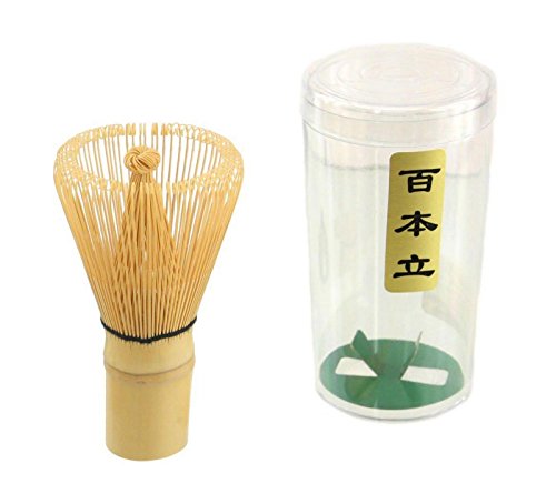 JapanBargain 2200, Bamboo Matcha Whisk Japanese Ceremonial Matcha Chasen Green Tea Powder Whisk for Tea Ceremony 100 Prong
