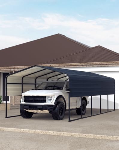 Hipicute Heavy Duty Carport, 13x26 FT Oversized Metal Carport, Steel Carports with Galvanized Steel Frame and Roof, Metal Carport Shelter for Boats, SUVs and Trucks