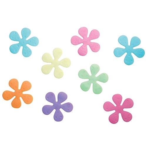 iDesign 30226 Floral Plastic Non-Slip Safety Tub Treadz for Shower, Bathtub , 4