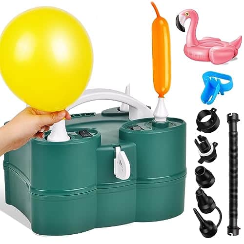 LooLaa Balloon Pump 3-in-1 Electric Blower Machine for Inflatables and Balloons, Quick-Fill 110V AC Inflator Deflator for Latex 260q Foil Balloons Pool Floats Air Mattress