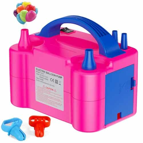 Electric Air Balloon Pump, Portable Dual Nozzle Electric Balloon Inflator for Party Decoration, 110V 600W Balloon Blower Pump Inflation