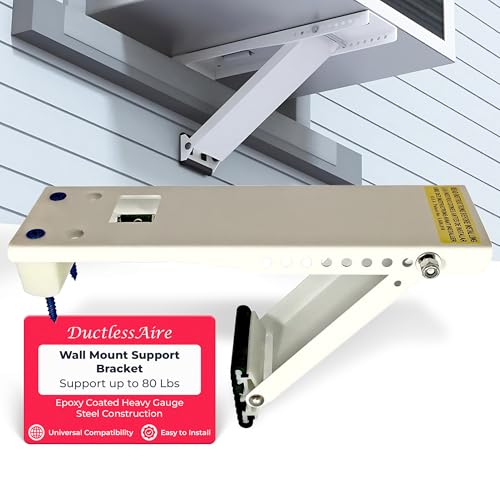 DuctlessAire DA-080 Universal Wall Mount Support Bracket - Outdoor Mounting - Epoxy Coated Heavy Gauge Steel Construction for Heating & Cooling Systems - Outdoor Support Bracket for Air Conditioner