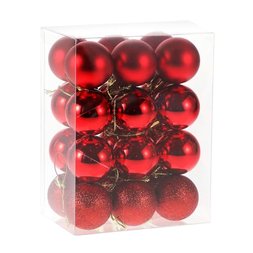 RELONGGI Christmas Balls Ornaments，24pcs 1.5
