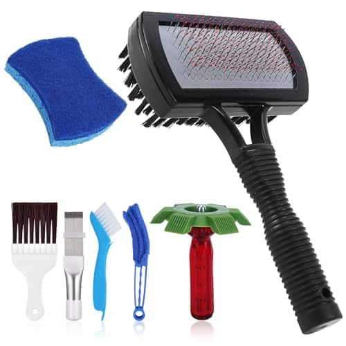Aufind 7 PCS Different Air Conditioner Fin Cleaner kit, Brush Condenser Ac Coil Cleaner Air Refrigerator Fin Cleaner Evaporator Radiator Repair Clean Tool