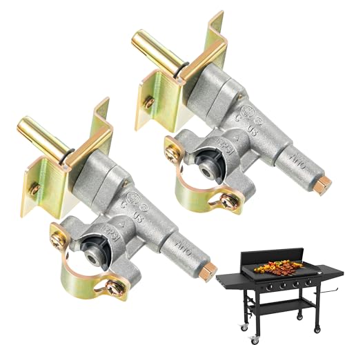 Feekoon 2 Pack Griddle Burner Control Valve Compatible with Blackstone Grill Griddle, Griddle Gas Valve Parts Replacement, Grill Valve Part Compatible with Blackstone 36“ Gas Grill Griddle 1554