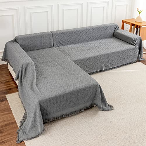 Deep Dream Sectional Couch Covers, 2 Pieces Sectional Sofa Cover, L Shaped Couch Covers, Couch Cover for Sectional Sofa (XX-Large, 71