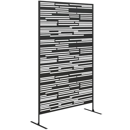Outsunny Metal Outdoor Privacy Screen, 78