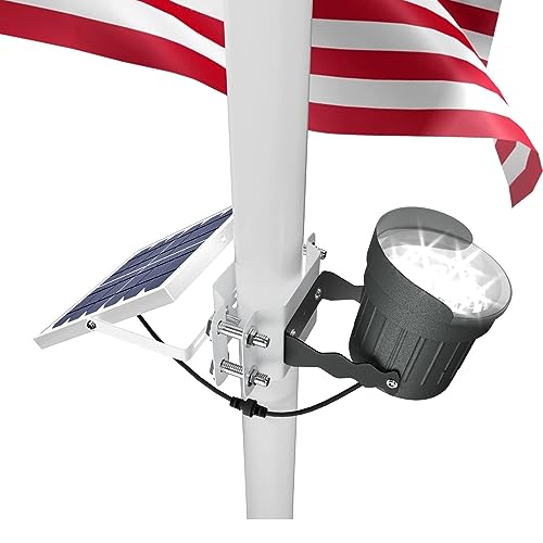 Ofuray Solar Flag Pole Light 3In1 Design, Brightest Flag Pole Light Solar Powered, 2 Brightness American Flag Coverage Led Solar Lights Outdoor Dusk to Dawn fit 1