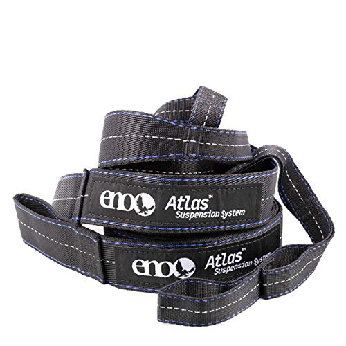 ENO Atlas Suspension System - Tree Strap for Hammock - Accessories for Camping, Hiking, and Backpacking - Black/Royal