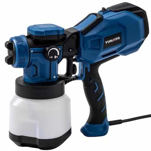 HVLP Paint Sprayer, 1200W High Power Electric Spray Gun, 6 Nozzles, 3 Spray Patterns & 1200ml Large Container for Furniture, Cabinets, Walls, Fences, Garden & Outdoor