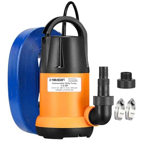 Sump Pump with 25Ft Hose