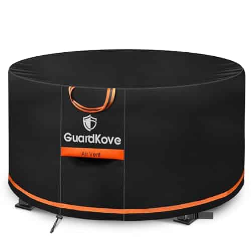 Upgraded 1000D Heavy Duty Fabric 48 Inch Fire Pit Cover