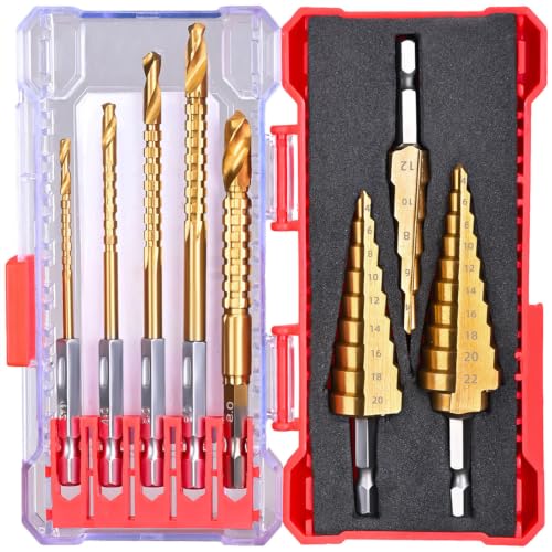 Unibit Step & Side Cutting Twist 8 PCS Drill Bits Set