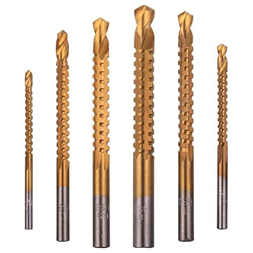 Rocaris 6 Pack Titanium Coated HSS Twist Drill Bits