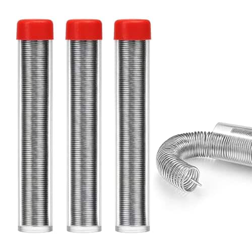 WYcYcW 3Pcs Solder Wire 63/37,High Purity Tin Rosin Core Solder for Electronic Electrical Soldering Components Repair,Low Residue(0.6mm27g)