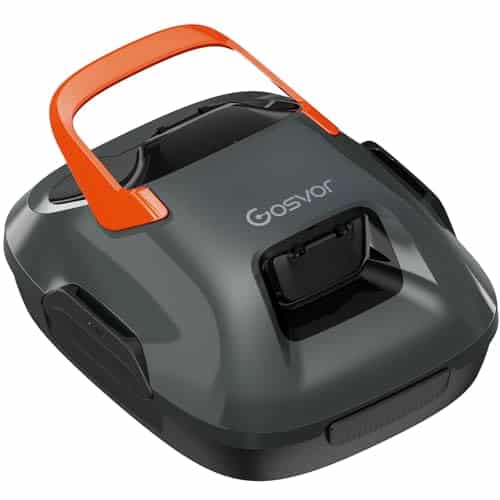 Gosvor Cordless Pool Vacuum, Dual Cleaning Modes, Automatic Robotic Pool Cleaner Lasts 90 Mins, Self-Parking, Portable, 1200-1900GPH Suction Power, Ideal for Above Ground Pool up to 860 sq.ft, Orange