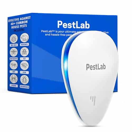 PestLab Ultrasonic Pest Repeller – Indoor Plug In Bug Repellent for Mice, Rodents, Rats, Roaches, Ants, Spiders, Mosquitoes & Bed Bugs – Electronic Pest Control Device with 300 Sq Ft Coverage – 1 Pack