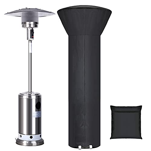 Patio Heater Cover Waterproof with Zipper and Storage Bag,Outdoor Heater Cover Has Dustproof,Wind-Resistant,UV-Resistant,Snow-Resistant Features for Patio Heater, 89'' Height x 33