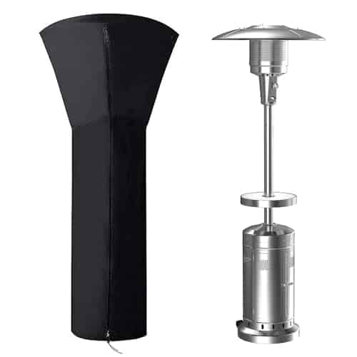 ANSTROUT 420D Patio Heater Cover, Waterproof with Zipper, Outdoor Propane Heater Cover for Any Season, Large Size: 89'H x 33'Dx19'B (Black)