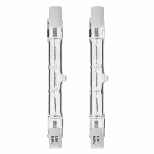 CATO-WDJ R7S Halogen Bulbs, T3 78mm 120V 100W 2700K Warm White Dimmable Double Ended Bulbs for Work, Ceiling Lights, Landscape Lights, Floor Lamps(2 Pack)