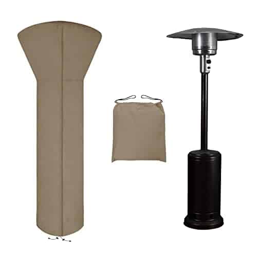 Easy-Going Patio Heater Cover with Zipper and Storage Bag, Waterproof Outdoor Heater Cover Dustproof, UV-Resisant, Wind-Resistant (89