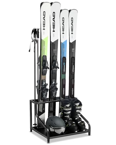 FHXZH Ski Storage Rack for Garage - Freestanding Ski Holders