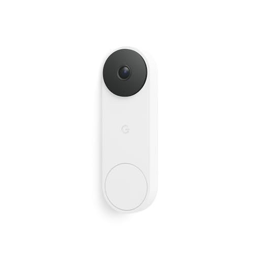 Google Nest Doorbell (Wired, 3rd Gen) - 2K Video, Live View - 2025 - Snow