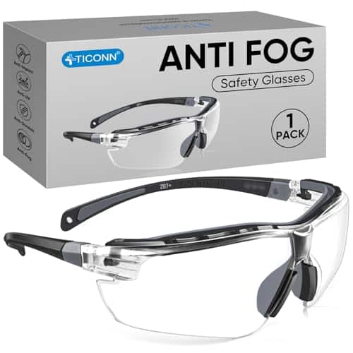 TICONN Anti-Fog Safety Glasses