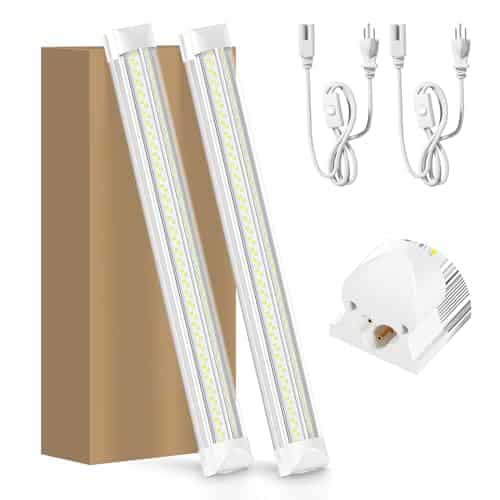 ONLYLUX LED Shop Lights, LED Tube Light 25W 6000K(2 Pack)