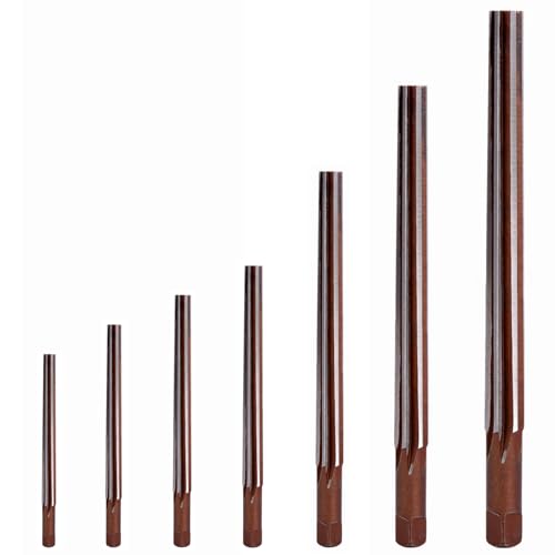 Generic 7PCS 3-12mm Taper Pin Hand Reamer Set, 1:50 Taper Alloy Steel High Precision Reamer, 3mm/4mm/5mm/6mm/8mm/10mm/12mm Sharp Manual Reamer CNC Tools
