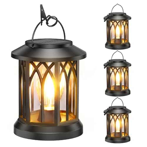 WdtPro 4 Pack Solar Lantern