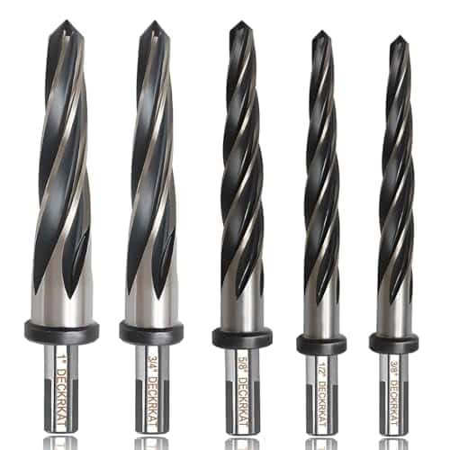 5-Piece Taper Reamer Drill Bit Set