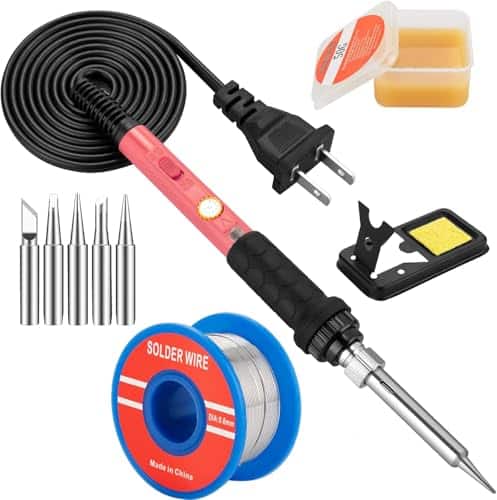 Soldering Iron Kit - 60W with 5 Interchangeable Tips