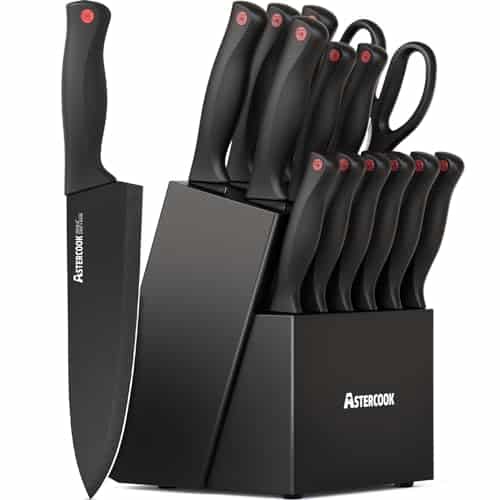 Astercook 15 Pieces Knife Set