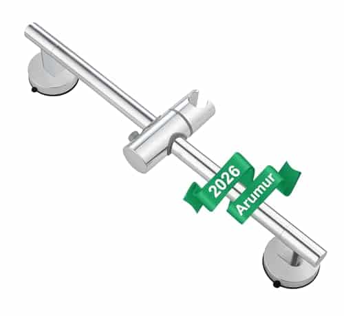 Upgraded 17.7 Inch Shower Slide Bar with Waterproof Suction Cup