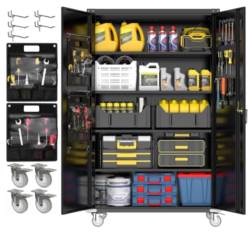 Yeeoy Wide & Deep Metal Garage Storage Cabinet