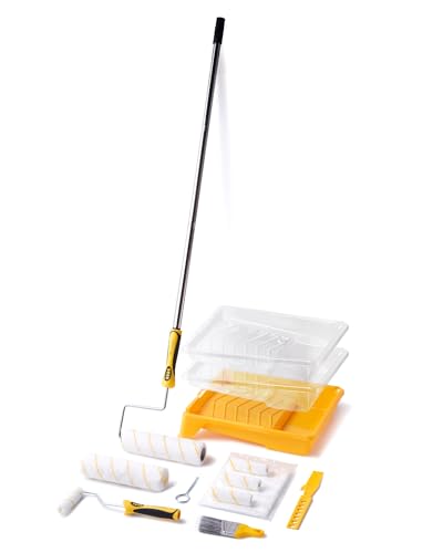 VOOMEY Paint Roller Kit with Extension Pole - 9 Inch Paint Roller with Tray