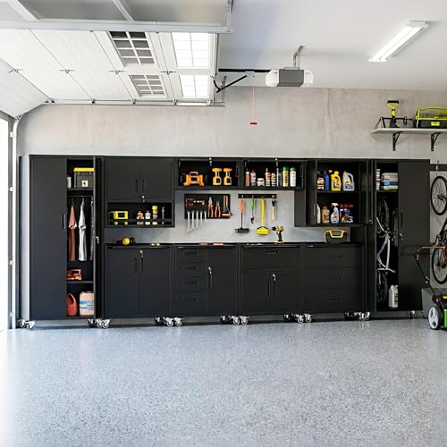 VIYET Heavy Duty Steel Garage Cabinet System
