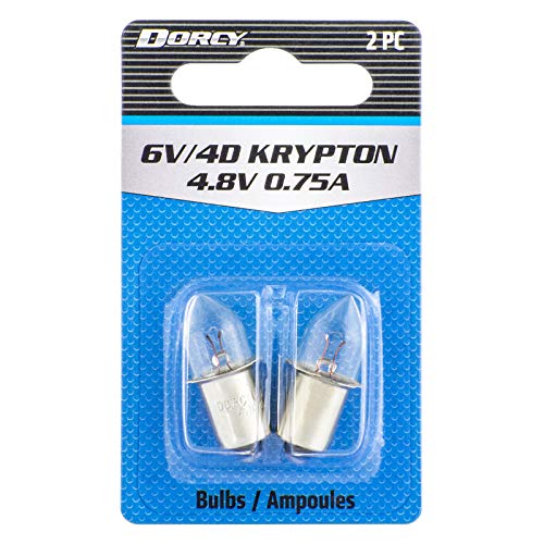 Dorcy 6-Volt/4D Bayonet Base Krypton Replacement Bulb (41-1663), Blue, 2-Pack