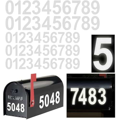 Reflective Mailbox Numbers Sticker Vinyl Waterproof Number Self Adhesive