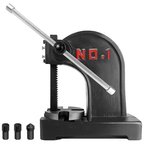 1 Ton Arbor Press with 3 Drift, Manual Cast Iron Arbor Press, 11.73