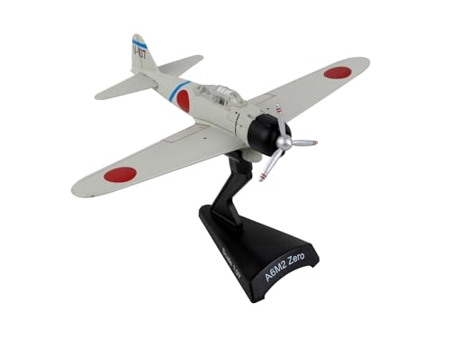 Postage Stamp Daron A6M2 Zero V-107 1/97 Die-Cast Collectible Japanese WWII Fighter Plane with Display Stand – Perfect for Ages 14+