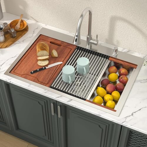 Lordear 33 Inch Drop In Kitchen Sink