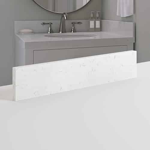 ARIEL Luxury Carrara White Quartz Sidesplash for Vanity –21.2