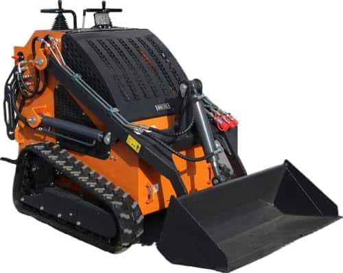 Wolfequip 23hp Mini Skid Steer Loader Track Stand-on, with 46