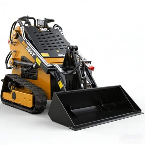 MS360T New Mini Crawler Skid Steer Loader with 13.5HP EPA RATO Gasoline Engine, Compact Stand-On Loader with 42